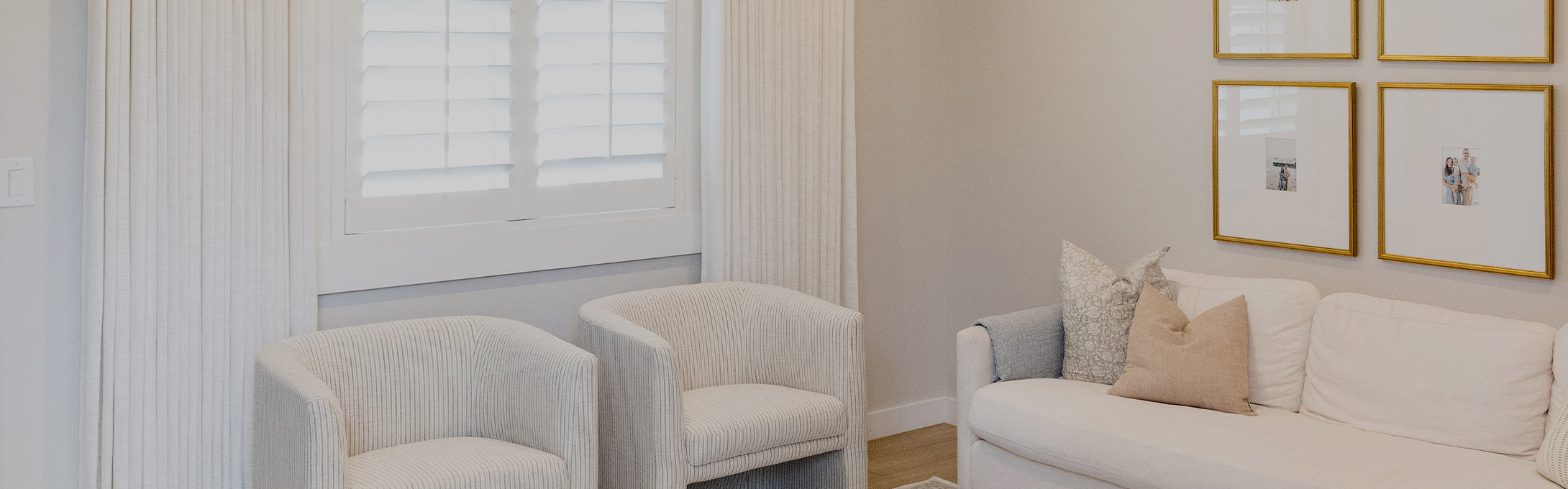 Timeless White Curtains banner