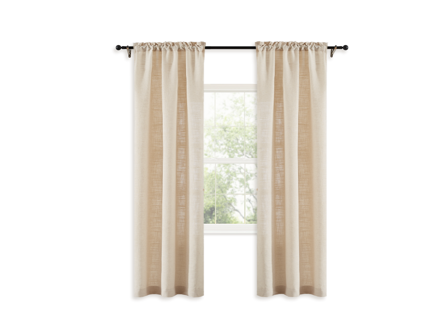 split panel rod pocket curtains